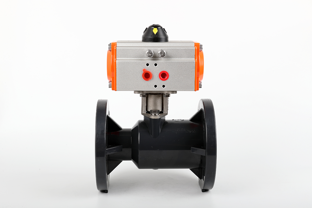 额济纳气动法兰一体球阀